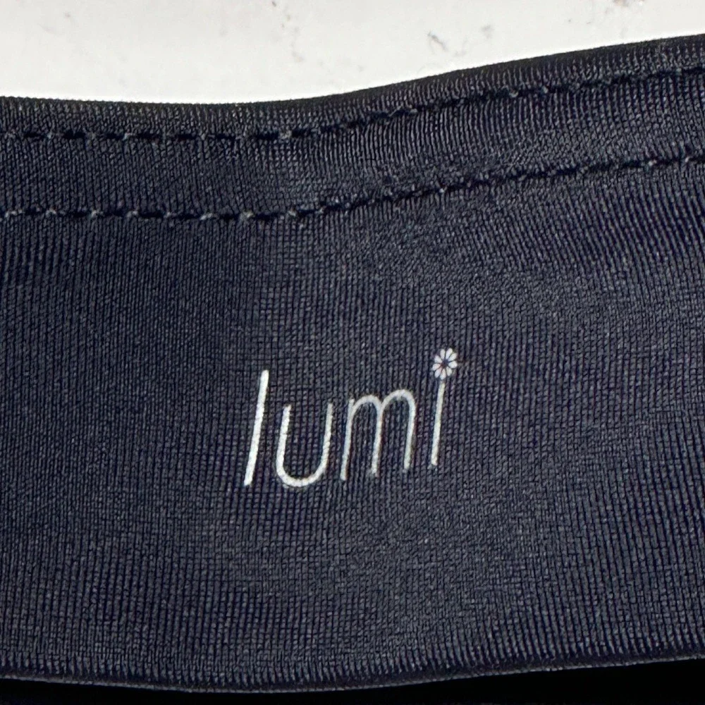 Pink Black Lumi Color Block colorblock Dance Crop Top CM